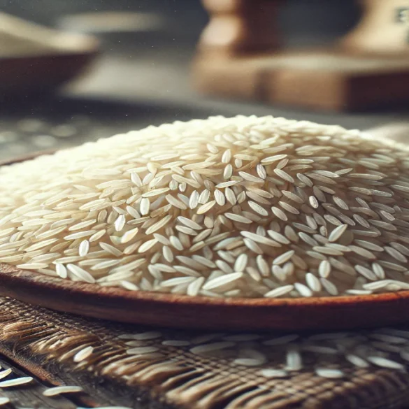 Premium Egyptian rice grains close-up