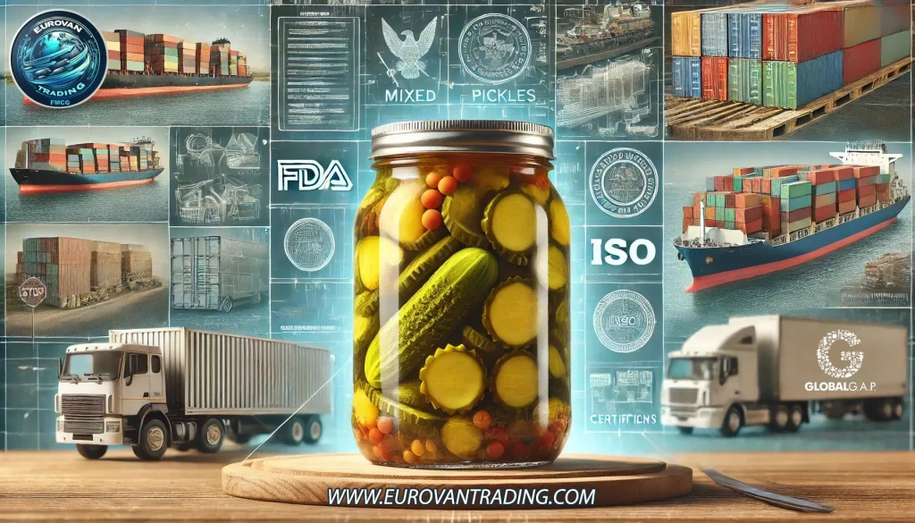 أفضل مصنع مخللات مصرية حاصل على شهادة الجودة ISO وFDA - يوروفان تريدنج