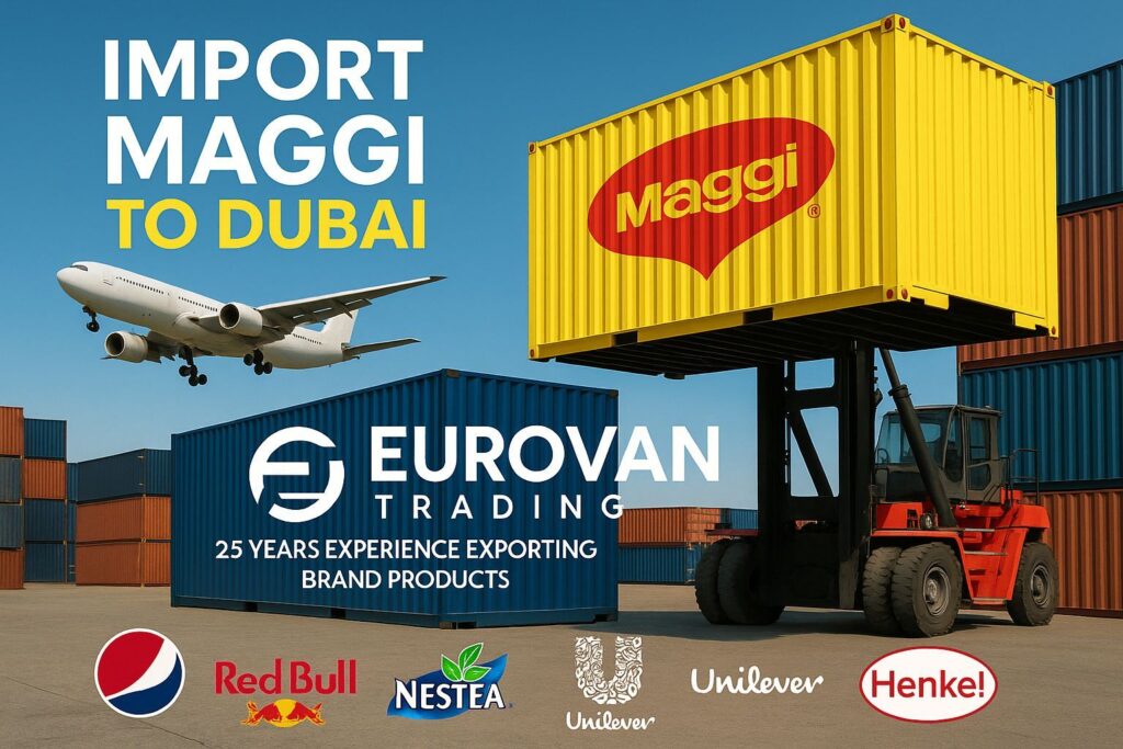 Import Maggi to Dubai without delays. Follow permits, labeling, halal, HS codes, freight, & customs guidance for Maggi noodles, bouillon, & sauces in the UAE.