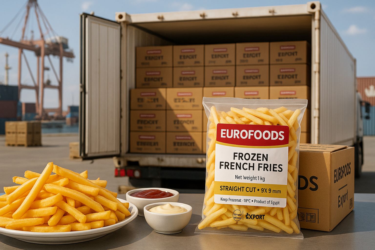 Wholesale Frozen French Fries Egypt to Canada Eurovan Trading