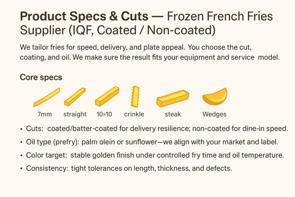 🚢 Export Frozen French Fries — FOB AlexandriaDamietta or CNF GCC
