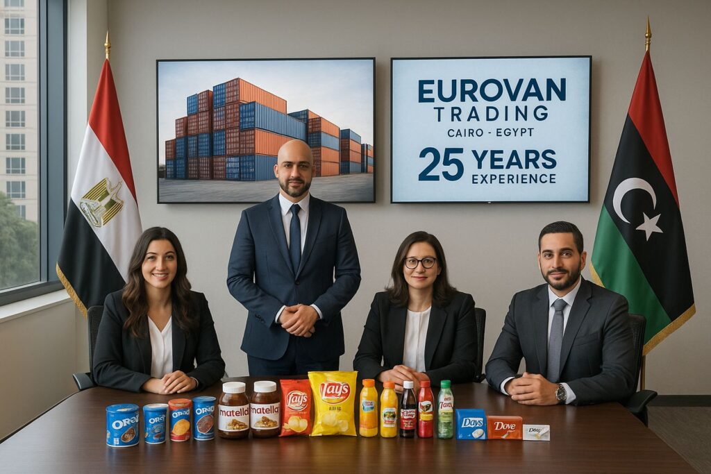 التغطية الاعلاميه والتلفزيونيه السيد عصام سلامه مدير شركة يوروفان مع الوزير الاردني في المعرض الصادرات الغدائيه بتمويل من شركه يوروفان