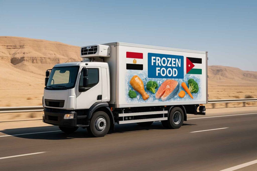 delivery_truck شحن البطاطس المجمدة من مصر لميناء العقبة الأردن