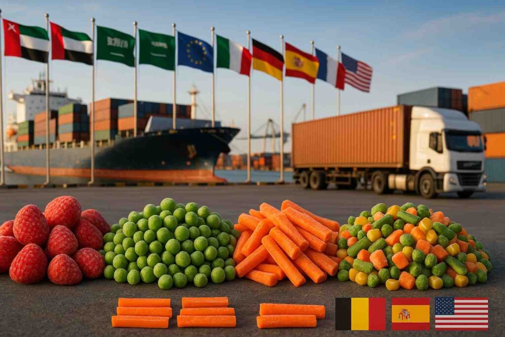 Bulk Frozen Vegetables from Egypt to Worldwide
