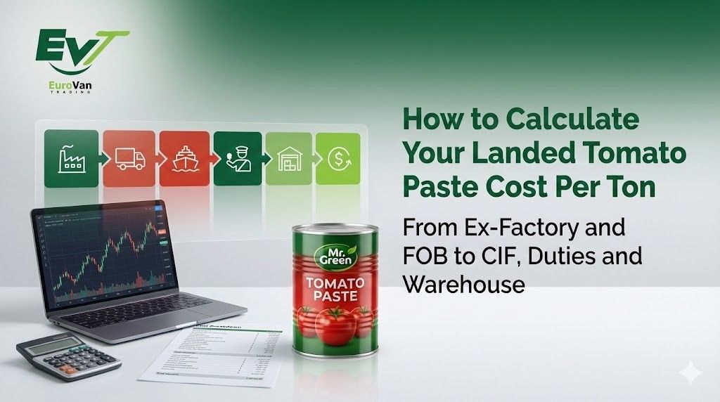 How to Calculate Your Landed Cost tomato paste Per Ton (Importer’s Guide)