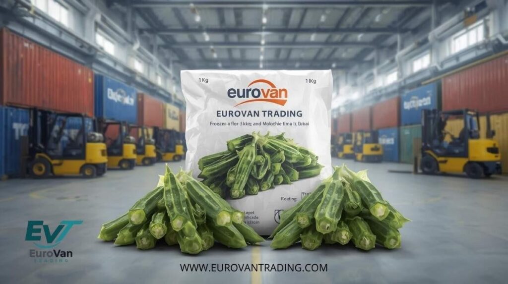 Import Frozen Molokhia Dubai & Okra from Egypt – Trusted B2B Partner for Dubai