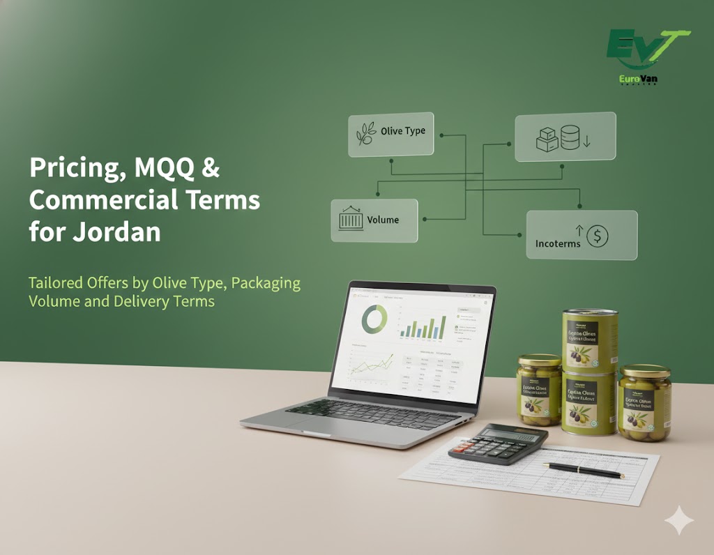Pricing, MOQ & Commercial Terms with an Olives Supplier Egypt Jordan