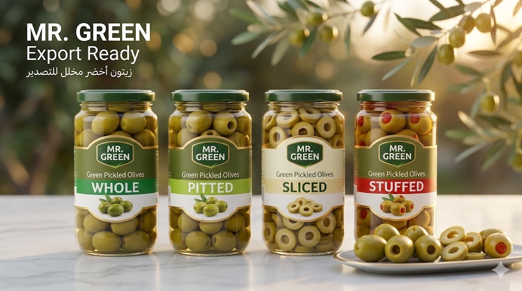 مورد زيتون أخضر للتصدير من مصر تصدير بالجملة كل انواع الزيتون من مصر الى العالم