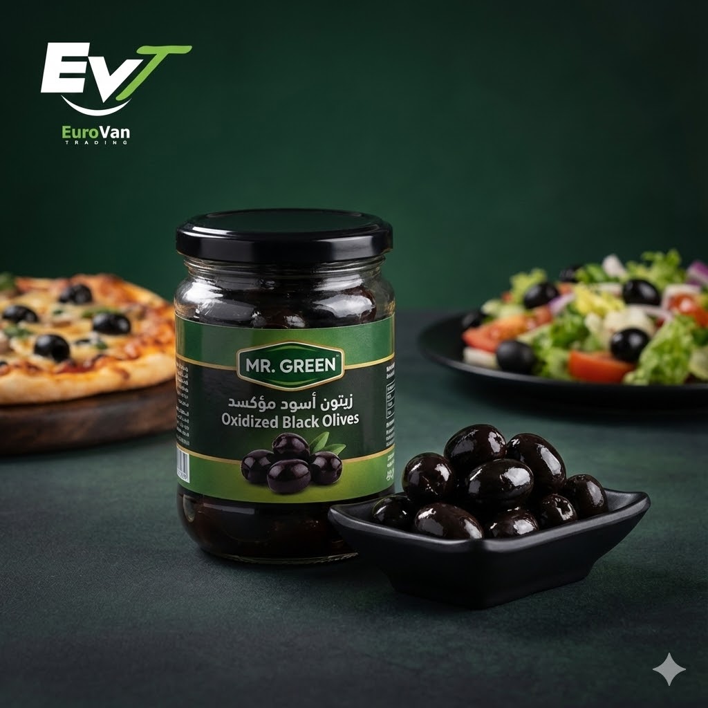⭐ 2) زيتون أسودمؤكسد (للبيتزا والسلطات وخدمة المطاعم)