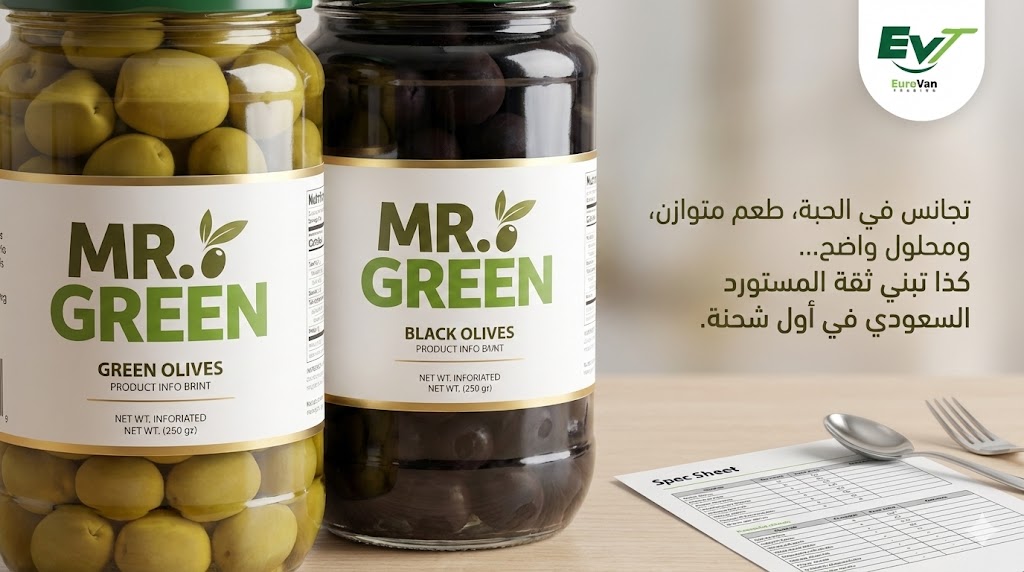 📦 التعبئة والملصق (عربيإنجليزي) جهّز زيتون الجملة للسعودية من أول مرة